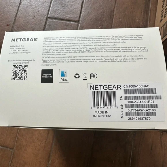 NETGEAR CM1000-100NAS DOCSIS 3.1 Gigabit Cable Modem